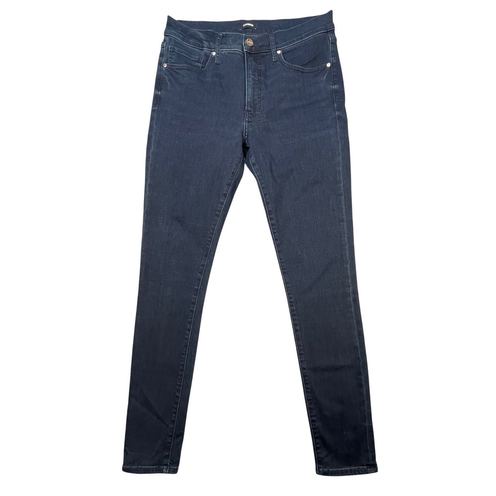 Express Dark Wash Mid Rise Skinny Denim Jeans Women 10L